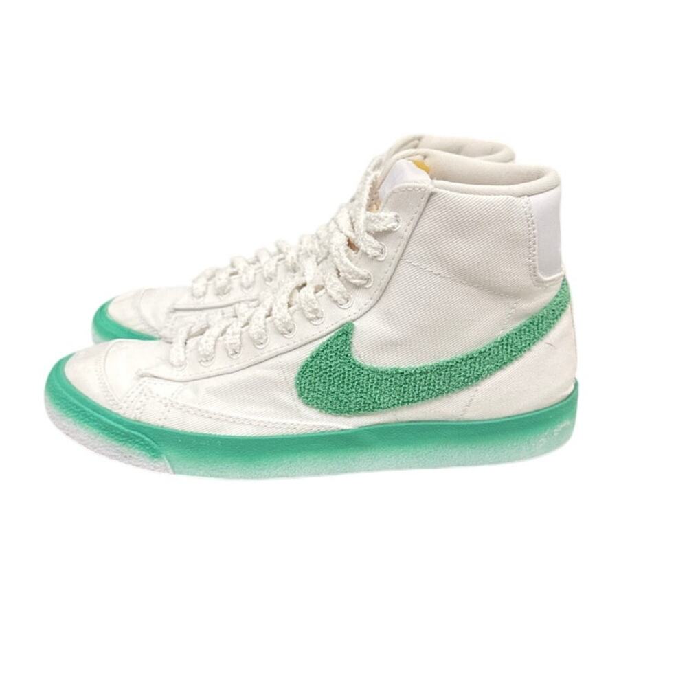 Nike Shoes Blazer Mid '77 "Chenille Swoosh White Green Fade" Sneakers Size 9